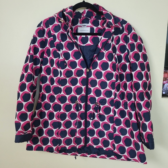 Charter Club Women’s Rain Coat Petite Large - Picture 5 of 9